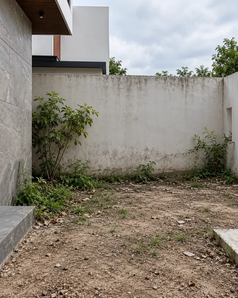 Courtyard in New Delhi, before