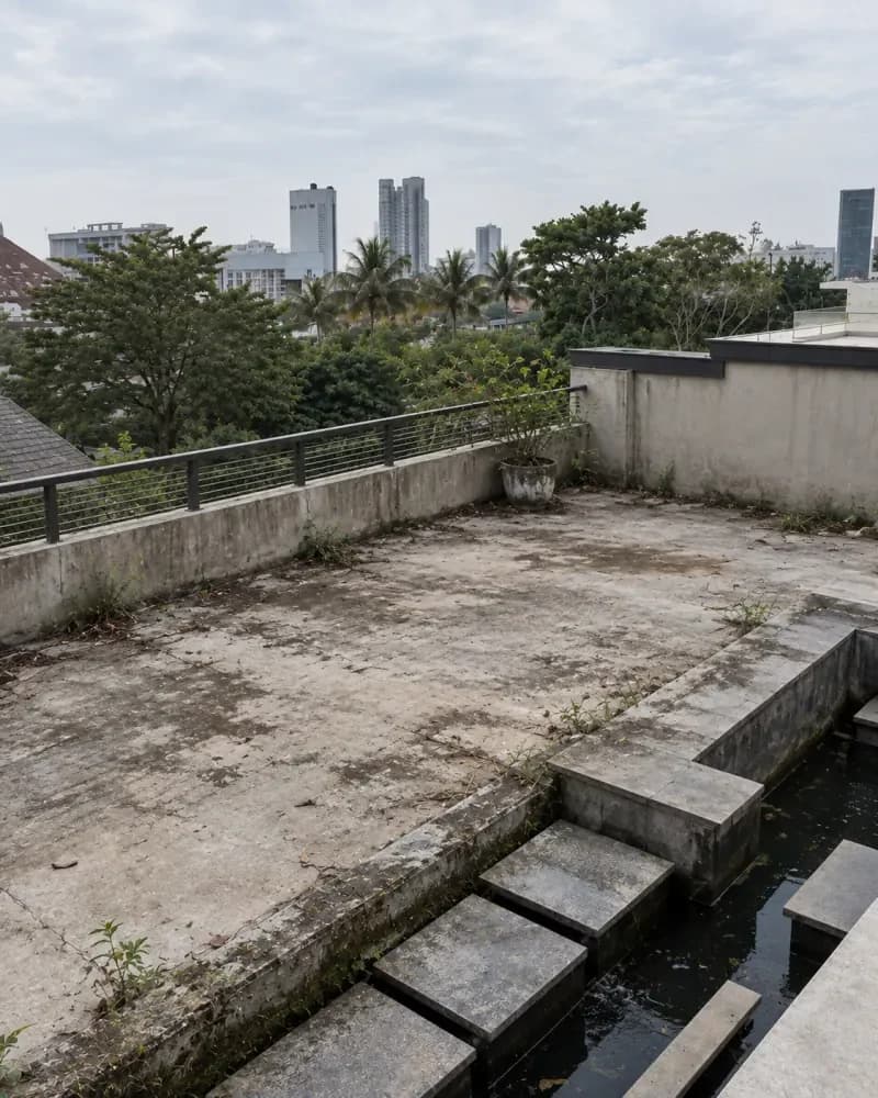 Rooftop in Gurugram, before