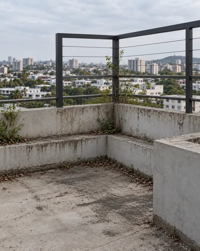 Terrace in Noida, before